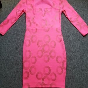 NWT Pink dress with gold o's